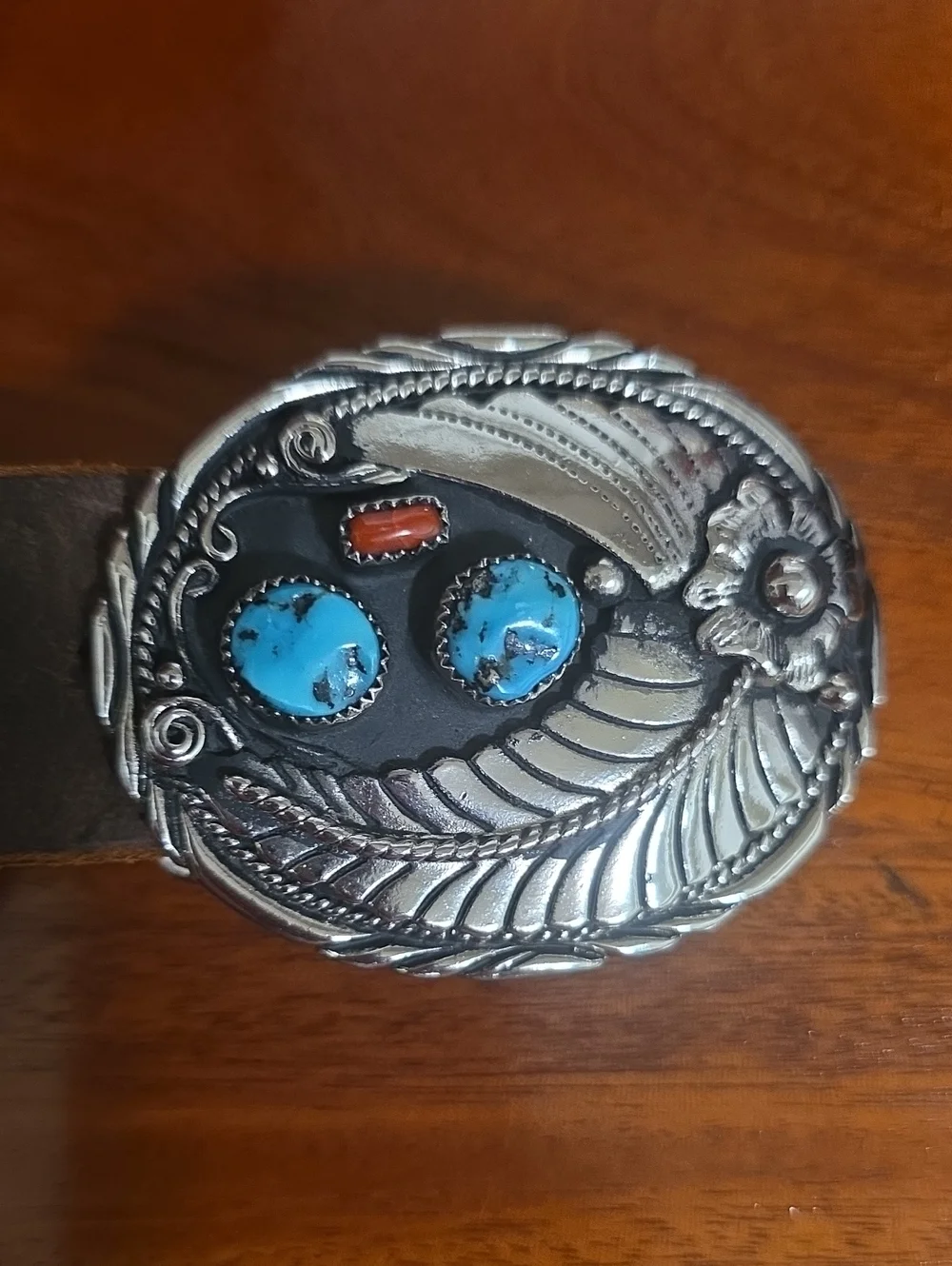 Turquoise & Coral Buckle
